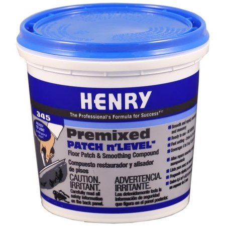 HENRY 345 Patch n' Level Premixed Floor Patch and Smoothing Compound, OffWhite, 1 qt Pail 12063